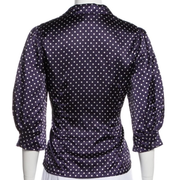 Comme des Garçons blouse - blue polka dot- M/L - Picture 2 of 3